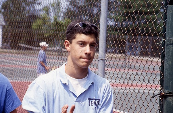 Daniel Jossen back in his tennis playing and teaching days in the late 1990s at Camp Tevya in Brookline, NH.