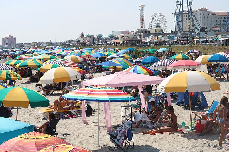 Visitors pack Ocean City's beaches throughout the summer.