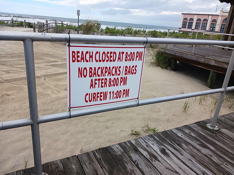 Beaches were closed last year at 8 p.m. in a crackdown against rowdy teens.