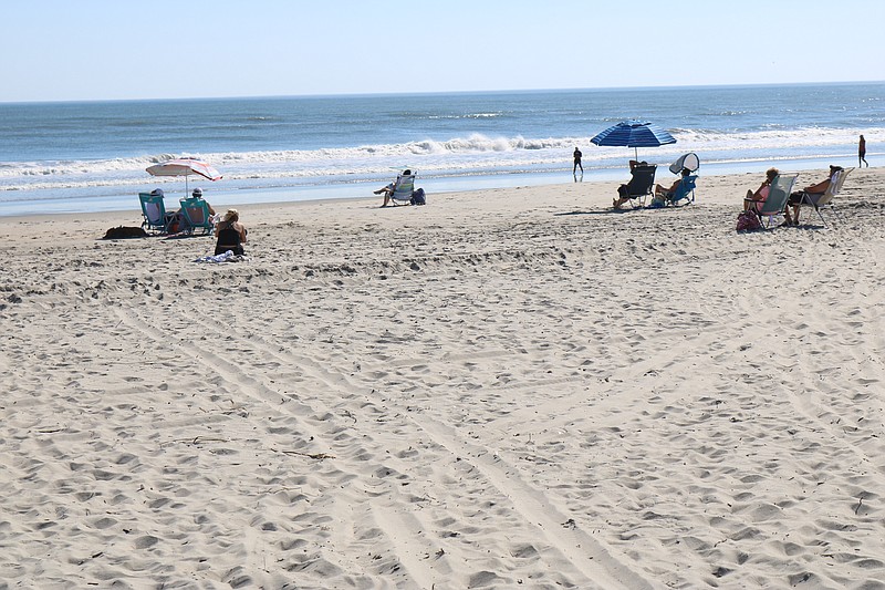 South end beaches such as this one on a mild October day at 48th Street will be replenished over the next couple of months.