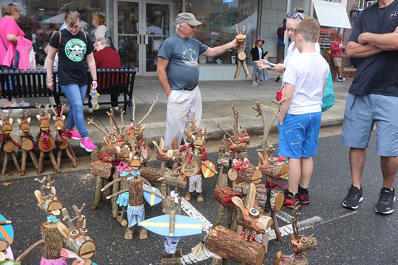 Shoppers find some holiday gifts.