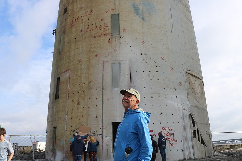 Dom Beningo, a former worker at the B.L. England plant, knows what it is like to be at the top of the smokestack.