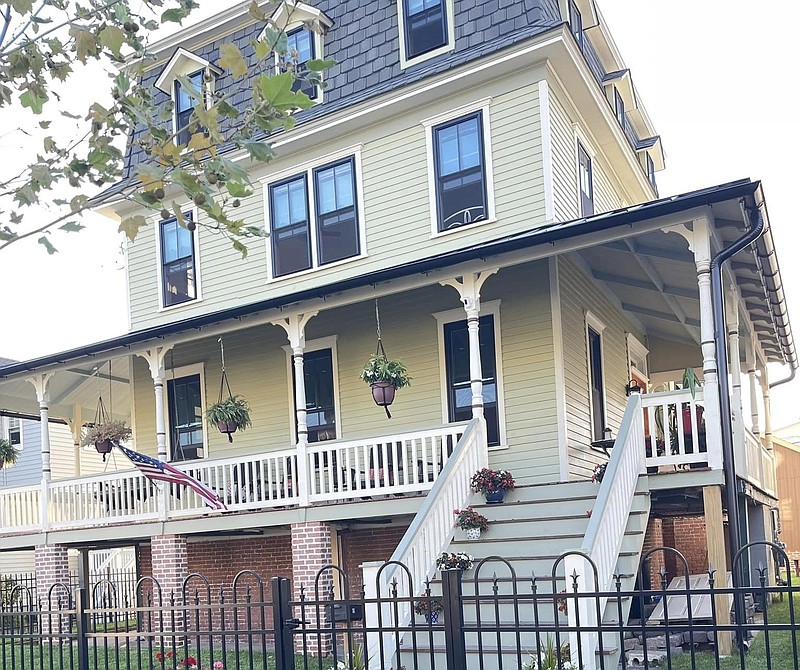 This restored home at 615 Wesley Avenue in Ocean City will be part of the Holiday Historic Home Tour. (Photo courtesy of Brian and Christine Lihou)