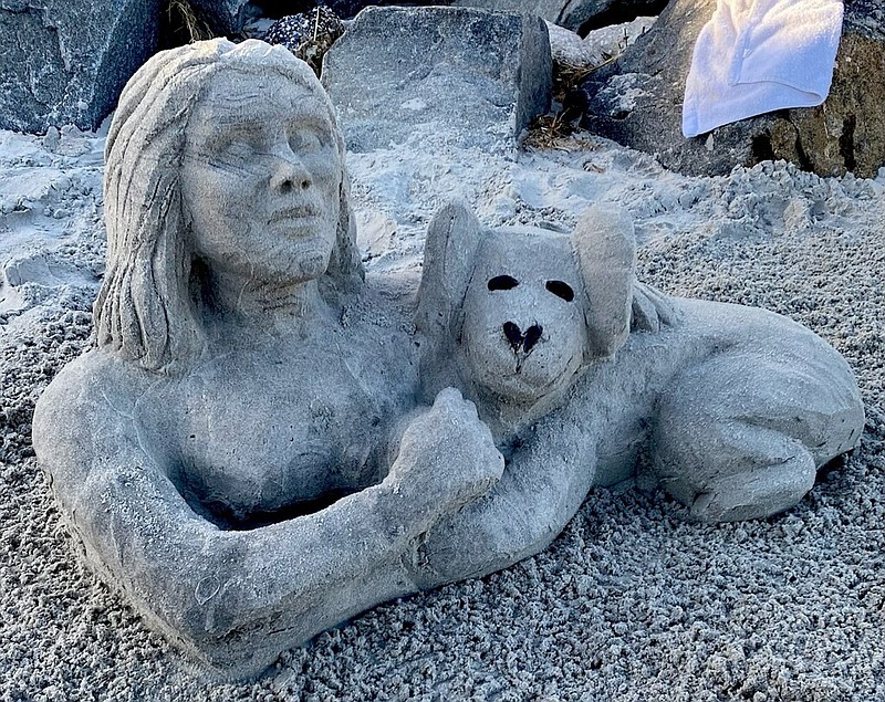 Sculpture at Dog Beach in Somers Point/Egg Harbor Township.