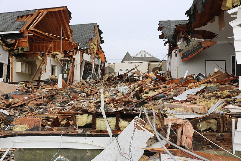 Demolition reduces Chapel By The Sea to rubble. The church was among the structures torn down in 2023.