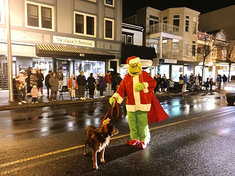 The Grinch walks Max.