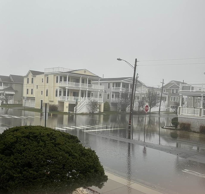 Ocean City sustains some minor flooding during a Jan. 10 storm. (Photo courtesy of Ocean City NJ Flooding and Roseanne Monfardini)