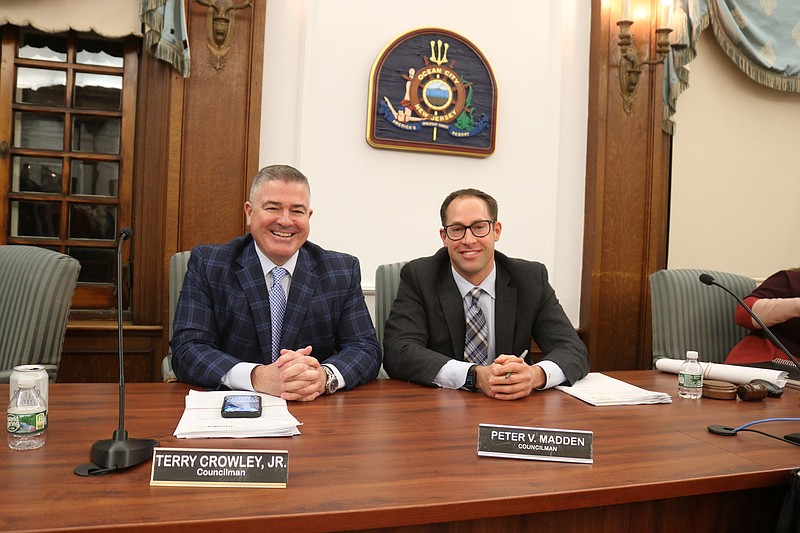 First Ward Councilman Terry Crowley, left, is appointed as the new vice president and joins President Pete Madden in Council's leadership positions.