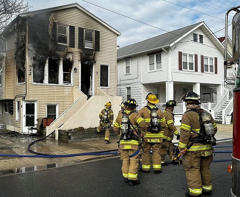 Firefighters battle a blaze on Simpson Avenue in January of 2023. (Photo courtesy of the Ocean City Firefighters Association)