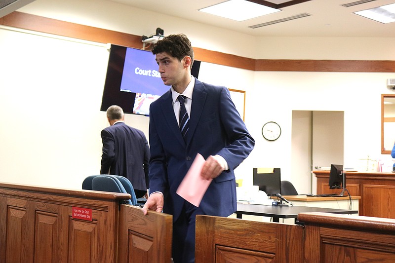 Patrick Iannone leaves court after receiving a sentence of three years of probation.