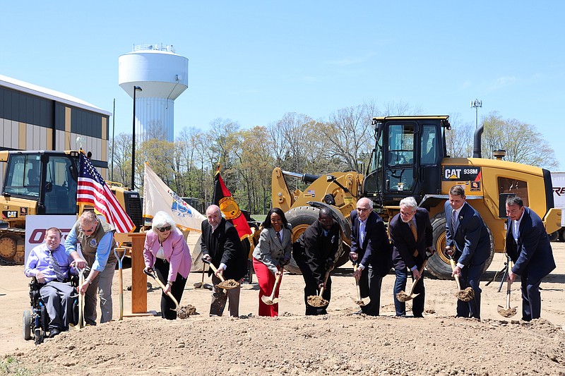 Government officials symbolically break ground for the project.  (Photo courtesy of Cape May County)