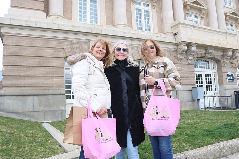 Susan Olivo, Dorene Fearon and Therese McHugh, enjoy a day dedicated to fun and good buys.