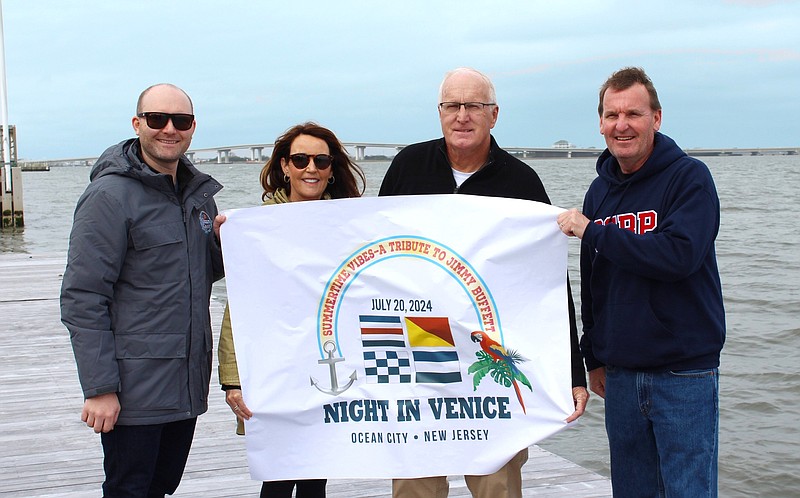 The Night in Venice Committee from left, City employee Dan Kelchner, Chamber Executive Director Michele Gillian, Chairman Dave Winslow and Mayor Jay Gillian. (Photo courtesy of Ocean City)