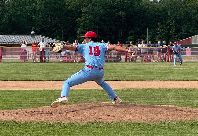 Ocean City starting pitcher Travis Large on the mound.