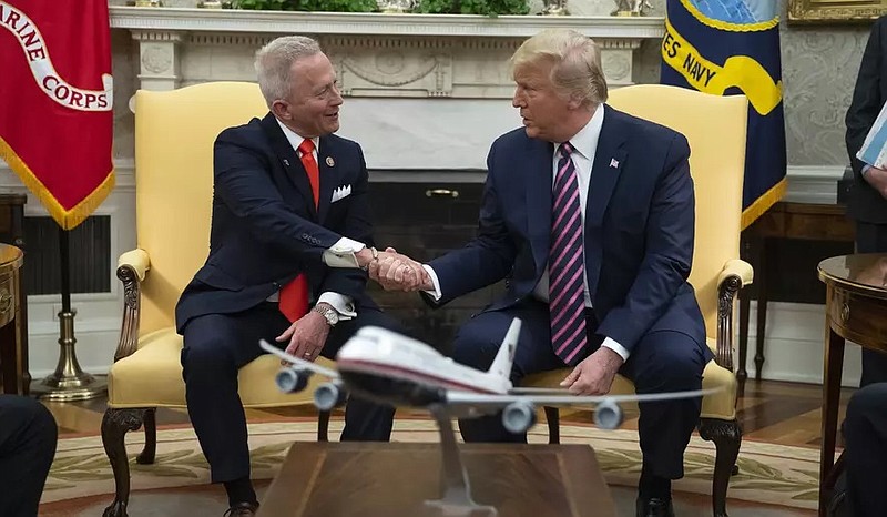 President Donald Trump meets with Congressman Jeff Van in the Oval Office of the White House in December of 2019. (Photo courtesy of Associated Press Evan Vucci) 