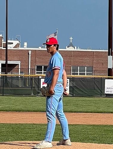 Ocean City starting pitcher Travis Large.