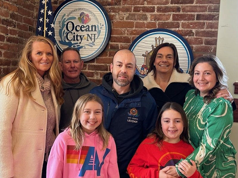 Councilman Jody Levchuk is surrounded by family and supporters after handing in his nominating petitions in February. (Photos courtesy of Jody Levchuk)