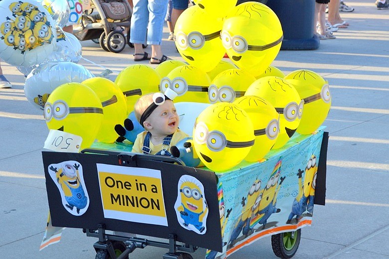 During Sea Isle City’s annual Baby Parade on July 19, prizes will be awarded to participants in several categories. In 2015, “Minion” Genevieve Conte, 7 months, of Petersburg NJ, won 1st prize in the parade’s Riding Division.