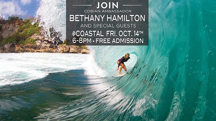 Bethany Hamilton, the Soul Surfer, will be in town tonight to talk with fans and answer questions.