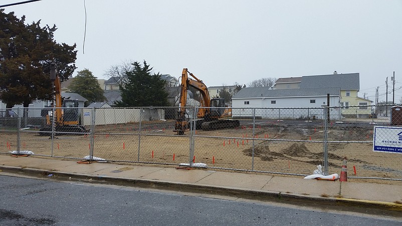 Construction equipment awaits the start of work on the new Blitz's Market and condo project at the corner of 85th Street and Landis Avenue.