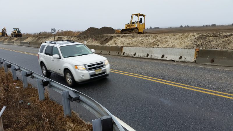 Sea Isle Boulevard currently is a low-lying road vulnerable to storm flooding.