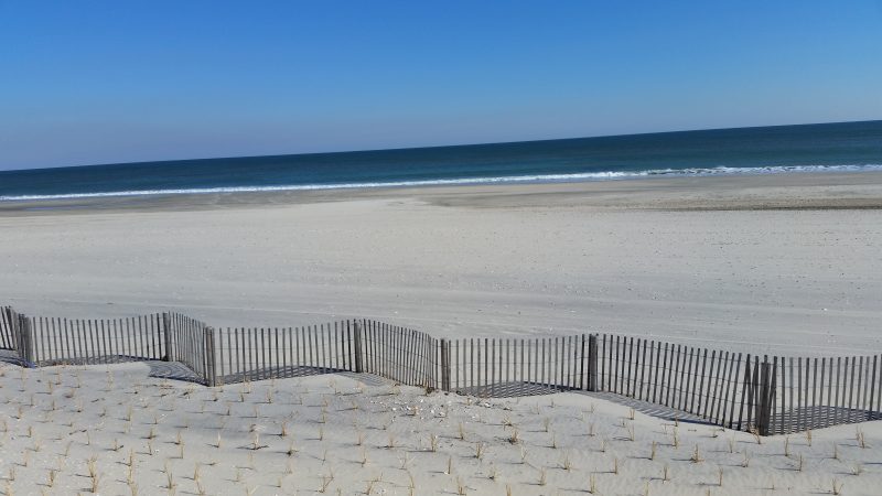 A $40 million beach replenishment project has created a wider shoreline, with thick powdery sand.