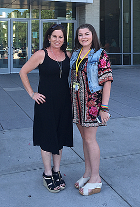 Suzanne Morgan with her daughter Morgan Pfau, a senior at OCHS