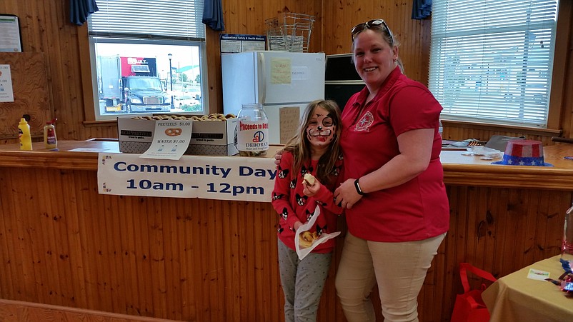 Sea Isle City Deputy Clerk Shannon Romano brought her 8-year-old daughter, Juls, to the Community Day festivities.