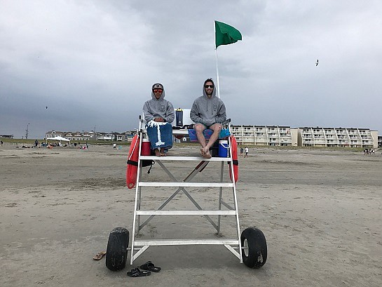 Sea Isle City Lifeguards: Pat Lynch (left) and Pat Scannapieco