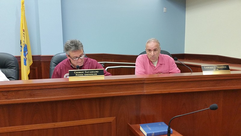 Sea Isle Mayor Leonard Desiderio, right, cautioned during the City Council meeting that there is "no guarantee" the bridge will reopen by the week of June 26.