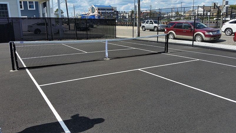 Similar to the pickleball courts shown here on West Jersey Avenue, the new courts on 42nd Place will also be made of asphalt.