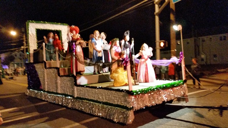 Colorful floats added to the excitement as the parade made its way down Landis Avenue between 45th and 40th streets.