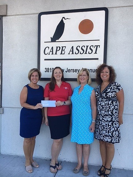 L-R: Gina Frattaroli-Becker, Sturdy Savings Bank North Wildwood & Wildwood Crest Branch Manager; Katie Faldetta, Cape Assist Executive Director, Cathy Phillips, Sturdy Savings Bank Commercial Lender and Cape Assist Board Member; and Jann Mevoli, Sturdy Savings Bank Commercial Lender.