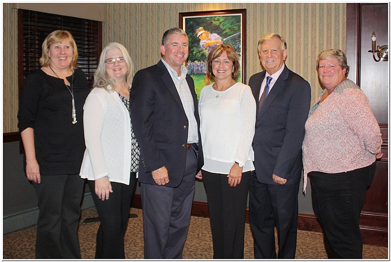 During their annual Dinner Meeting on October 11, Volunteers in Medicine of South Jersey’s Board of Trustees welcomed three new members who will help champion the organization’s free health care clinics in Atlantic and Cape May Counties. Shown with VIM Executive Director Jackie Meiluta (far left), Medical Director Elizabeth Crowley, MD (second from left) and VIM Board President Mary Tighe (far right) are (from left) new Trustees Craig DeGenova, of  Upper Township, Carolyn Johnson Peterson, of Northfield, and Joseph Iudica, Jr, of Ocean View. 