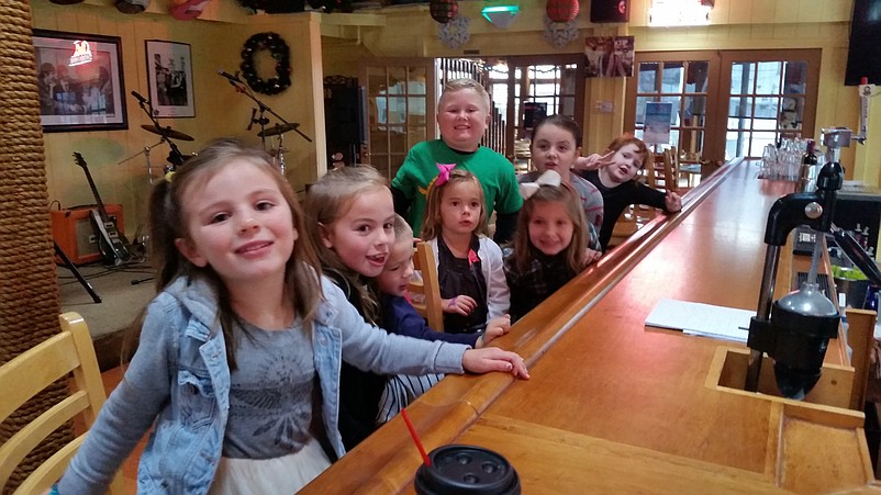 Children enjoyed a family-friendly dance party and buffet lunch at the Lobster Loft restaurant during the Holiday Stroll festivities.