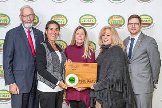 Representatives from Sustainable Jersey recently announced that Sea Isle City is one of 72 towns that have earned Sustainable Jersey certification in 2017.  Shown in November during the Sustainable Jersey Annual Luncheon in Atlantic City are (from left) Richard Dovey, President, Atlantic County Utilities Authority, Chairperson Sustainable Jersey Board of Trustees; Sea Isle City Green Team members Vicki Feeney, Susan Ahern and Vicky Rutledge; and Randall Solomon, Executive Director, Sustainable Jersey.