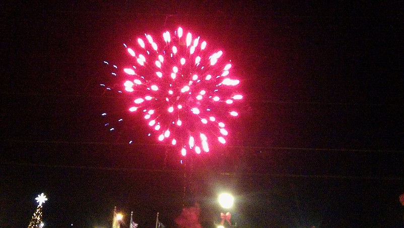 A vibrant fireworks display lit up the sky at the JFK Boulevard beach for New Year's Eve 2018.