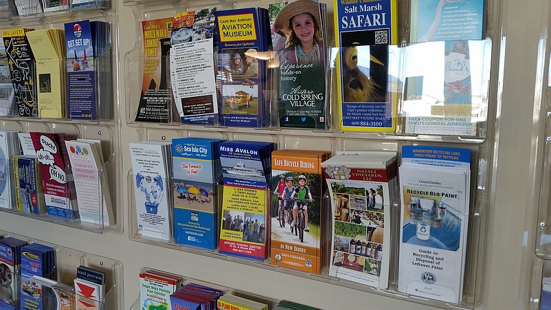 A bike safety pamphlet is included among the brochures available to the public at the Sea Isle City Welcome Center.