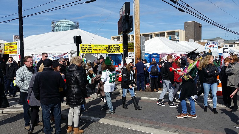 The crowds fill the streets for the events over Presidents Day weekend in Sea Isle City.