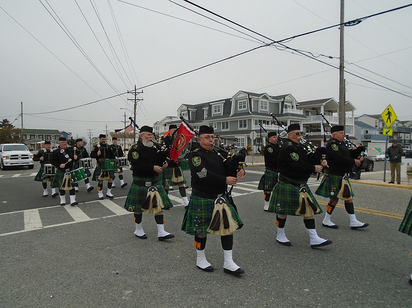 The sounds of the bagpipes keep everyone feeling Irish.