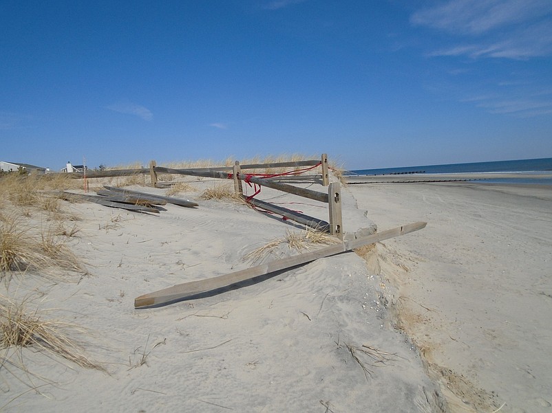 Sea Isle City saw some erosion from the latest storms. The worst area was at 89th Street.