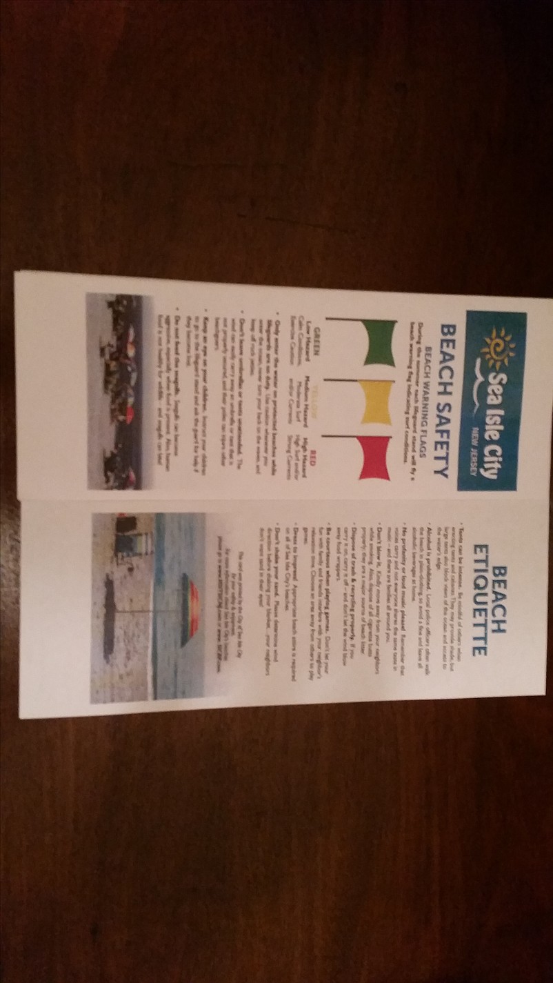 The city printed 10,000 of the pamphlets and will hand them out to people buying their summer beach tags.