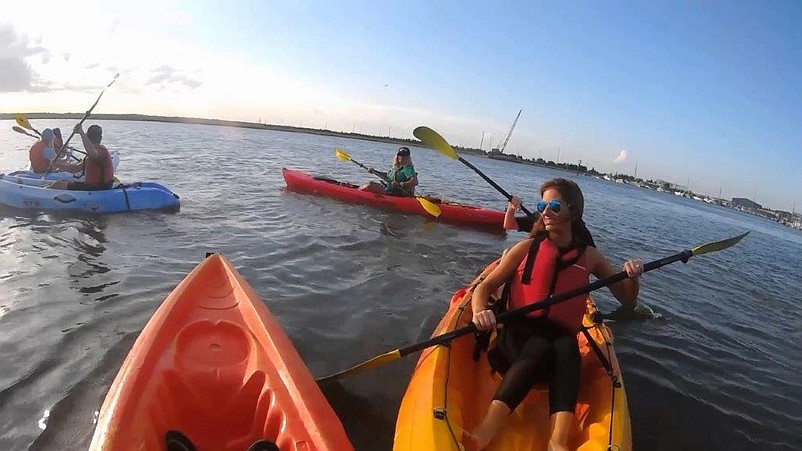 Kayakers paddle around the back bays of Sea Isle. (YouTube image)