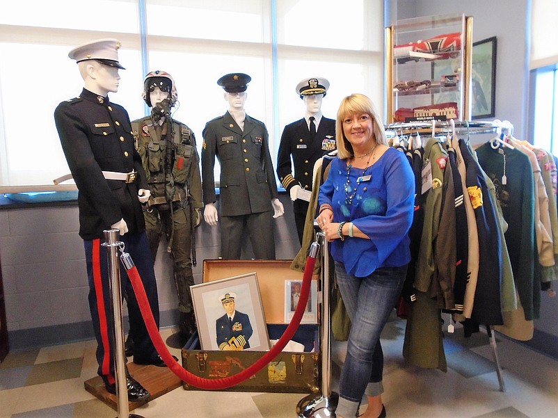 Abby Powell is proud of the work she and the volunteers put in to make this military section stand out.