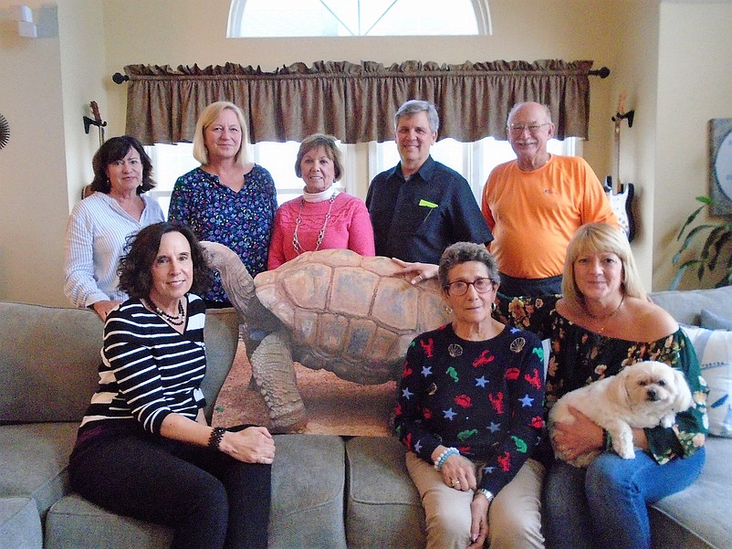 Sea Isle's Beachcombing Program volunteers are ready for another great season of teaching kids and adults alike, the wonders of the ocean. Seated from left; Marianne Snyder - co-director, Marie Peltier, Abby Powell - co-director. In back from left; Eileen Held, Brenda Dale, Margie Quinlan, Ron Kovatis and Carl Miller. Also pictured is the turtle mascot.