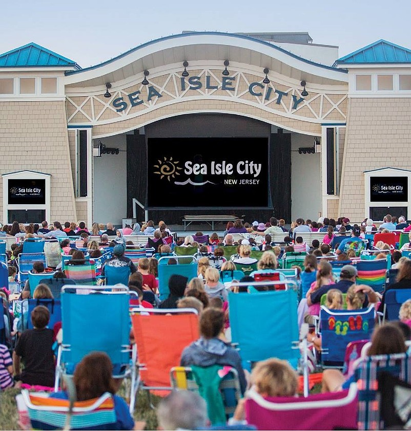 Movie night features favorite kids' movies each week, throughout the summer.  (Photo courtesy of Sea Isle City)