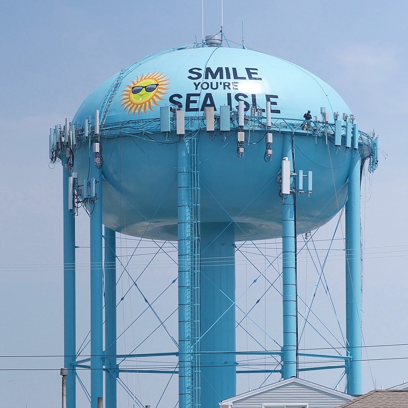 The "Smile ... You're in Sea Isle" slogan on the 135-foot-high water tower is providing inspiration for the city's next tourism commercial.