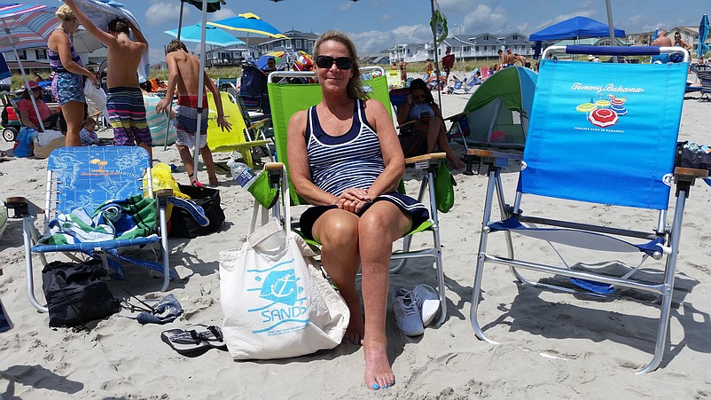 Donna Black, of Sea Isle, says the beach outing established a "camaraderie" among the group.