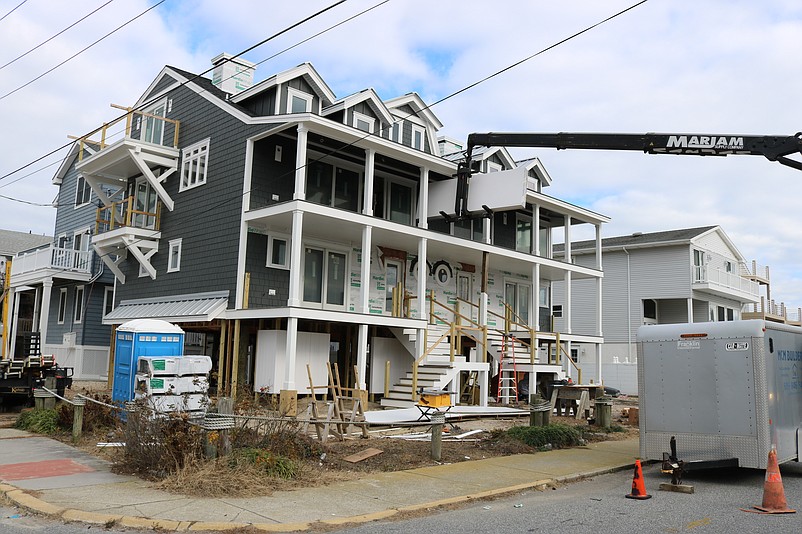 Luxury homes like this one under construction at 61st Street and Pleasure are emblematic of Sea Isle's upscale real estate market, but the town is required to provide its "fair share" of affordable housing.