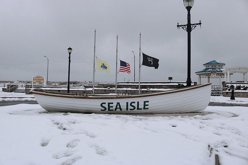 Sea Isle City will have to deal with a mixed bag of wintry conditions on Sunday, although snow, like what blanketed the shore during the Jan. 13 storm pictured here, isn't in the forecast.